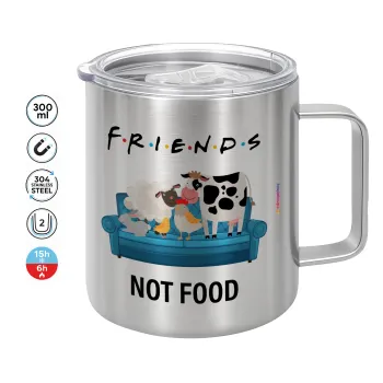 friends, not food, Mug Stainless steel double wall 300ml