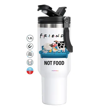 friends, not food, Mega Stainless steel Tumbler with lid, double wall 1,2L