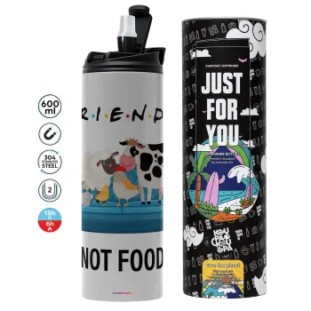 friends, not food, Tumbler stainless steel GREY 600ml