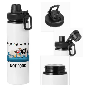 friends, not food, Metal water bottle with safety cap, aluminum 850ml