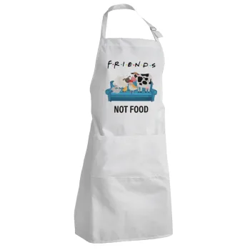 friends, not food, Adult Chef Apron (with sliders and 2 pockets)