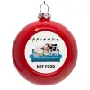 Red Christmas tree ornament bauble 8cm