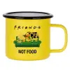 Metallic enamel MATT Yellow cup 360ml