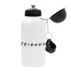 Friends, Metal water bottle, White, aluminum 500ml