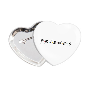Friends, Κονκάρδα παραμάνα καρδιά (57x52mm)