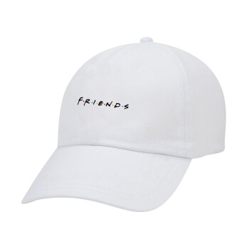 Friends, Καπέλο ενηλίκων Jockey Λευκό (snapback, 5-φύλλο, unisex)