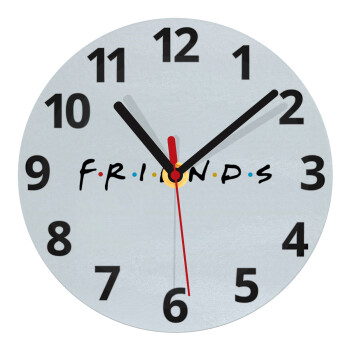 Friends, Ρολόι τοίχου γυάλινο (20cm)