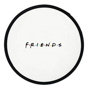 Friends, Βεντάλια υφασμάτινη αναδιπλούμενη με θήκη (20cm)