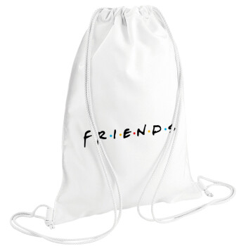 Friends, Backpack pouch GYMBAG white (28x40cm)