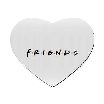Friends, Mousepad heart 23x20cm