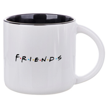 Friends, Κούπα κεραμική 400ml Λευκή/Μαύρη
