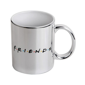 Friends, Mug ceramic, silver mirror, 330ml