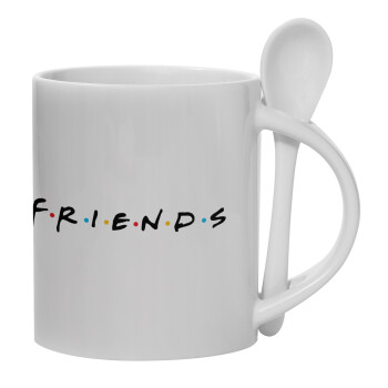 Friends, Κούπα, κεραμική με κουταλάκι, 330ml (1 τεμάχιο)