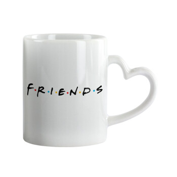 Friends, Mug heart handle, ceramic, 330ml