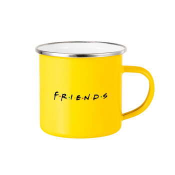 Friends, Κούπα Μεταλλική εμαγιέ Κίτρινη 360ml
