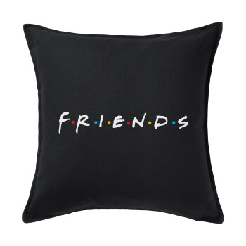 Friends, Sofa cushion black 50x50cm includes filling