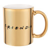 Mug ceramic, gold mirror, 330ml