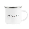 Metallic enamel cup white 360ml