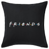 Sofa cushion black 50x50cm includes filling