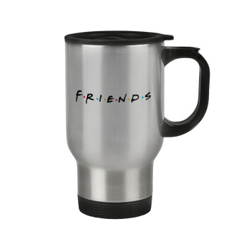 Friends, Stainless steel travel mug with lid, double wall 450ml