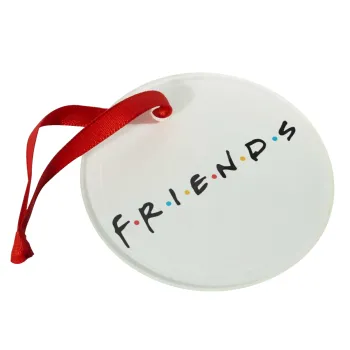 Friends, Christmas ornament glass 9cm