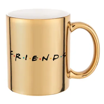 Friends, Mug ceramic, gold mirror, 330ml