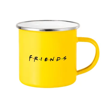 Friends, Κούπα Μεταλλική εμαγιέ Κίτρινη 360ml