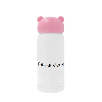 Friends, Pink stainless steel thermal flask, 320ml