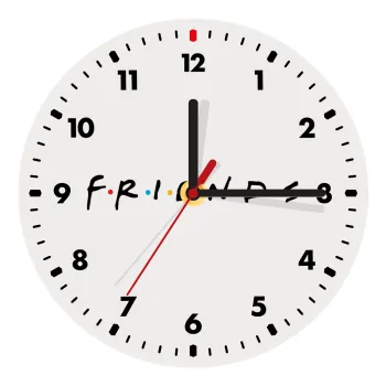 Friends, Ρολόι τοίχου ξύλινο (20cm)