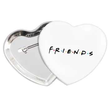 Friends, Κονκάρδα παραμάνα καρδιά (57x52mm)
