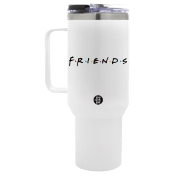 Friends, Mega Tumbler με καπάκι, διπλού τοιχώματος (θερμό) 1,2L