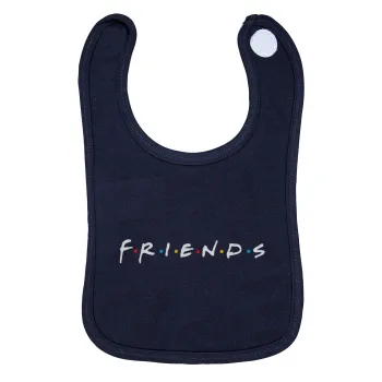 Friends, Σαλιάρα με Σκρατς 100% Organic Cotton Μπλε (0-18 months)