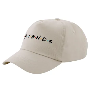 Friends, Μπεζ (SAND) Πεντάφυλλο Καπέλο Ενηλίκων Βαμβακερό (UNISEX, ONE SIZE)