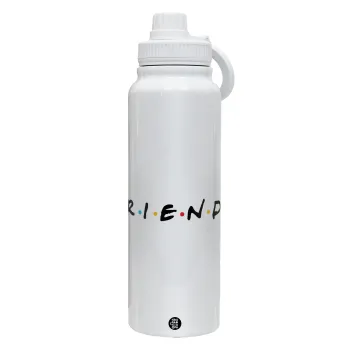 Friends, Θερμός 1L Ανοξείδωτο με Βάση Κινητού & Διπλά Τοιχώματα