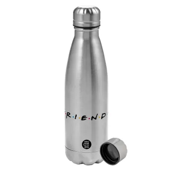 Friends, Metallic water bottle, stainless steel, 750ml