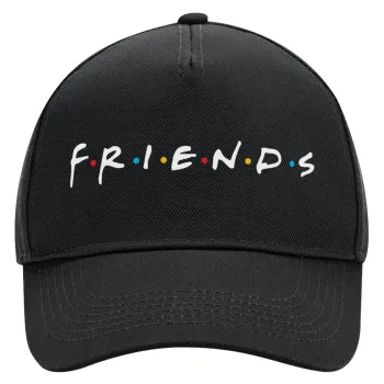 Friends, Καπέλο Ενηλίκων Ultimate ΜΑΥΡΟ, (100% ΒΑΜΒΑΚΕΡΟ DRILL, ΕΝΗΛΙΚΩΝ, UNISEX, ONE SIZE)