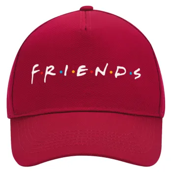 Friends, Καπέλο Ενηλίκων Ultimate ΚΟΚΚΙΝΟ, (100% ΒΑΜΒΑΚΕΡΟ DRILL, ΕΝΗΛΙΚΩΝ, UNISEX, ONE SIZE)