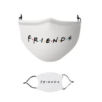 Friends, Μάσκα υφασμάτινη παιδική πολλαπλών στρώσεων με υποδοχή φίλτρου