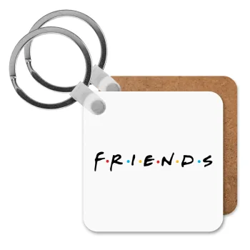 Friends, Μπρελόκ Ξύλινο τετράγωνο MDF
