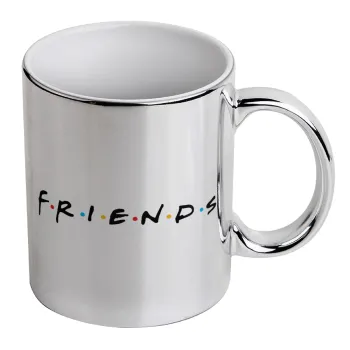 Friends, Mug ceramic, silver mirror, 330ml