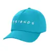 Adult Baseball Cap, 100% Cotton, Blue (COTTON, ADULT, UNISEX, ONE SIZE)