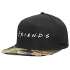 Adult Flat Snapback Hat Black/Camouflage, (100% COTTON TWILL, ADULT, UNISEX, ONE SIZE)