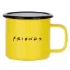 Metallic enamel MATT Yellow cup 360ml