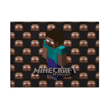Minecraft herobrine, Επιφάνεια κοπής γυάλινη (38x28cm)
