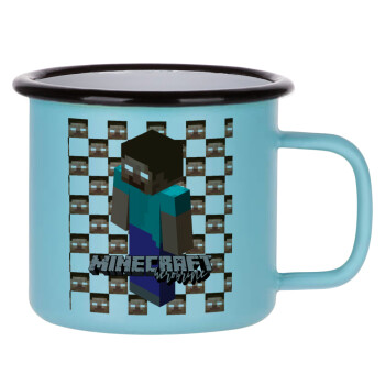 Minecraft herobrine, Κούπα Μεταλλική εμαγιέ ΜΑΤ σιέλ 360ml