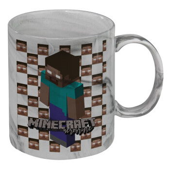Minecraft herobrine, Mug ceramic marble style, 330ml