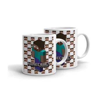Minecraft herobrine, Κουπάκια λευκά, κεραμικό, για espresso 75ml (2 τεμάχια)