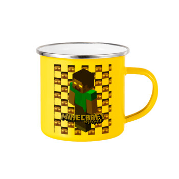 Minecraft herobrine, Κούπα Μεταλλική εμαγιέ Κίτρινη 360ml