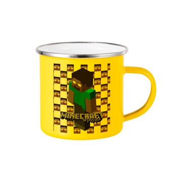 Minecraft herobrine, Yellow Enamel Metallic Cup 360ml