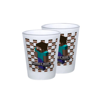 Minecraft herobrine, Σφηνοπότηρα γυάλινα 45ml του πάγου (2 τεμάχια)